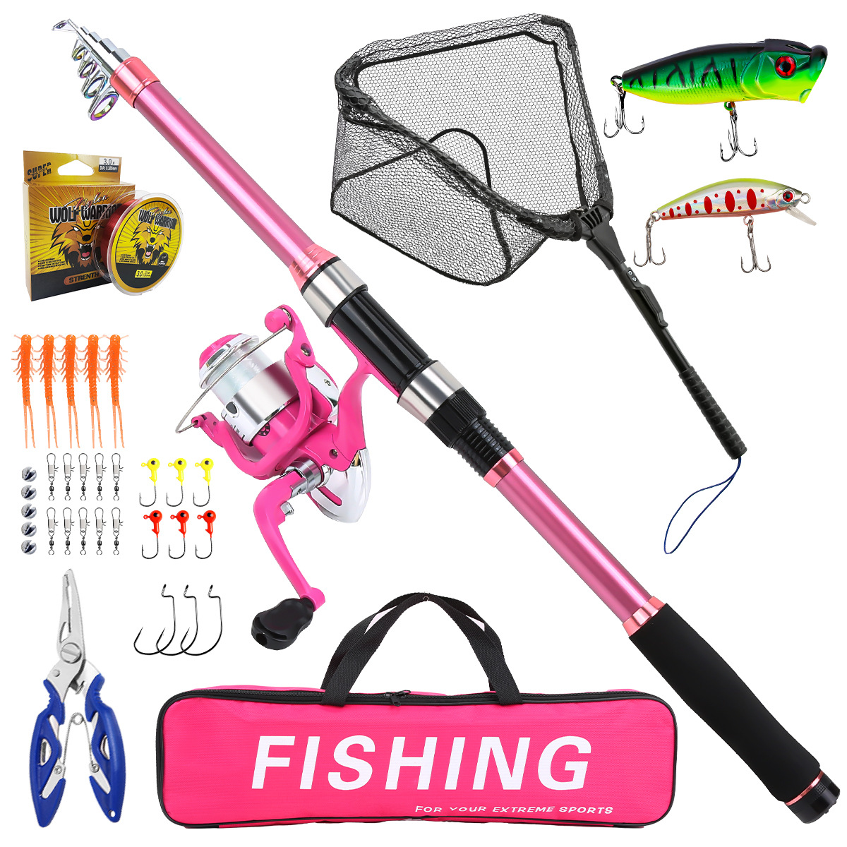 Fishing Pole Set Full Kits Wit - Fishing Equipment For Kids recension och pris