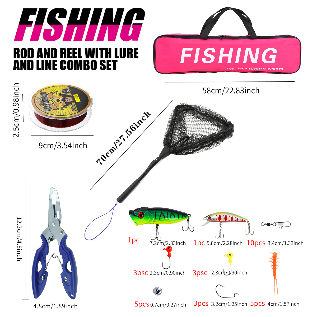 Fishing Pole Set Full Kits Wit - Fishing Equipment For Kids recension och pris