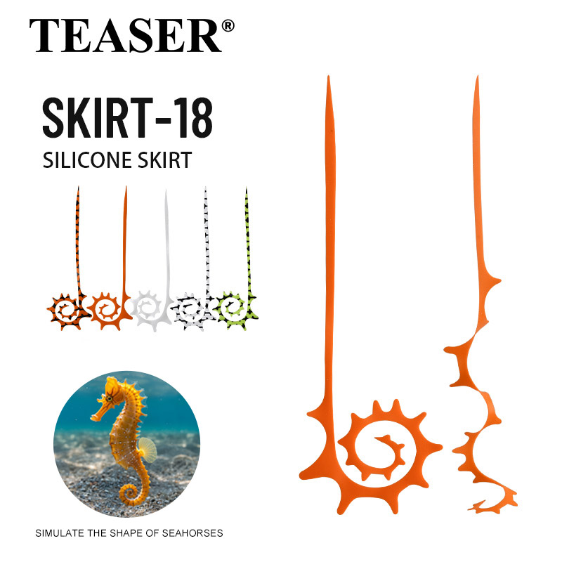 TEASER 5pcs SKIRT-18 145mm Sil - Fishing Equipment Lures recension och pris