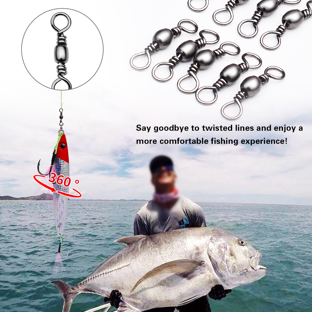 100Pcs Fishing Swivels Connect - Saltwater Fishing Hook recension och pris
