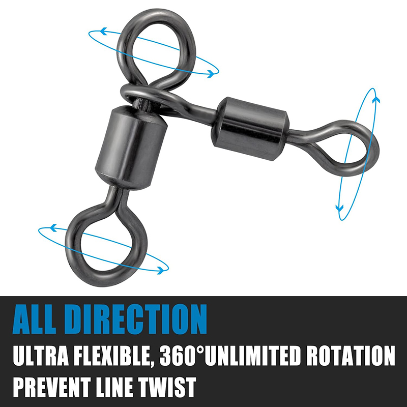 PRO BEROS 50Pcs 3 Way Swivels  - Saltwater Fishing Hook recension och pris