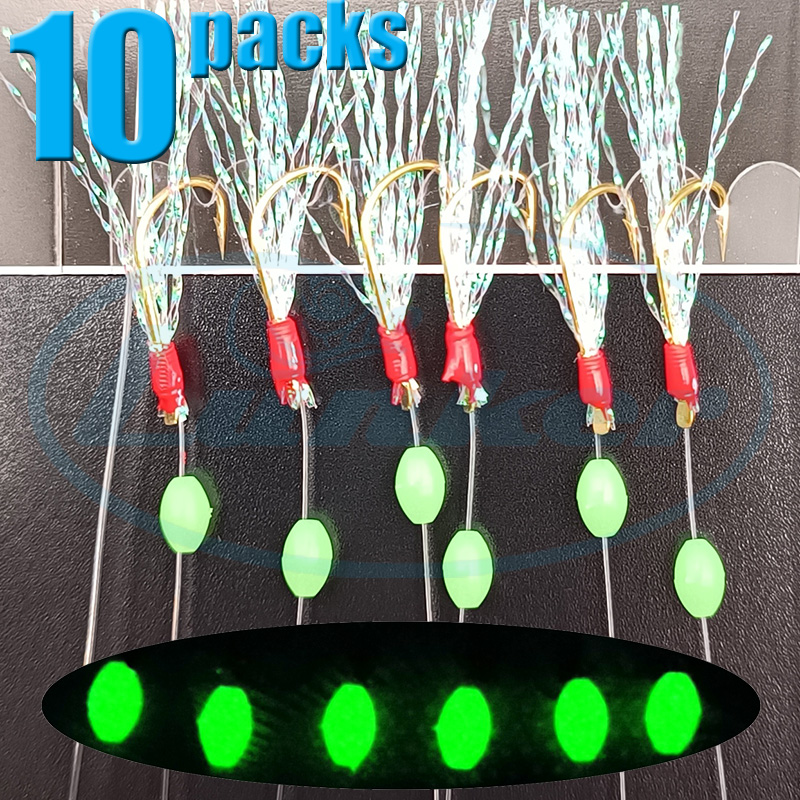 Lunker sabiki rigs 10 packs hi - Saltwater Fishing Hook recension och pris