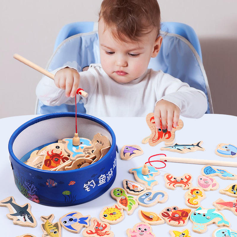 Wooden Magnetic Fishing Toys f - Fishing Equipment For Kids recension och pris