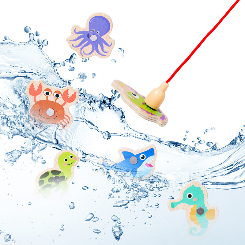 Wooden Magnetic Fishing Toys f - Fishing Equipment For Kids recension och pris