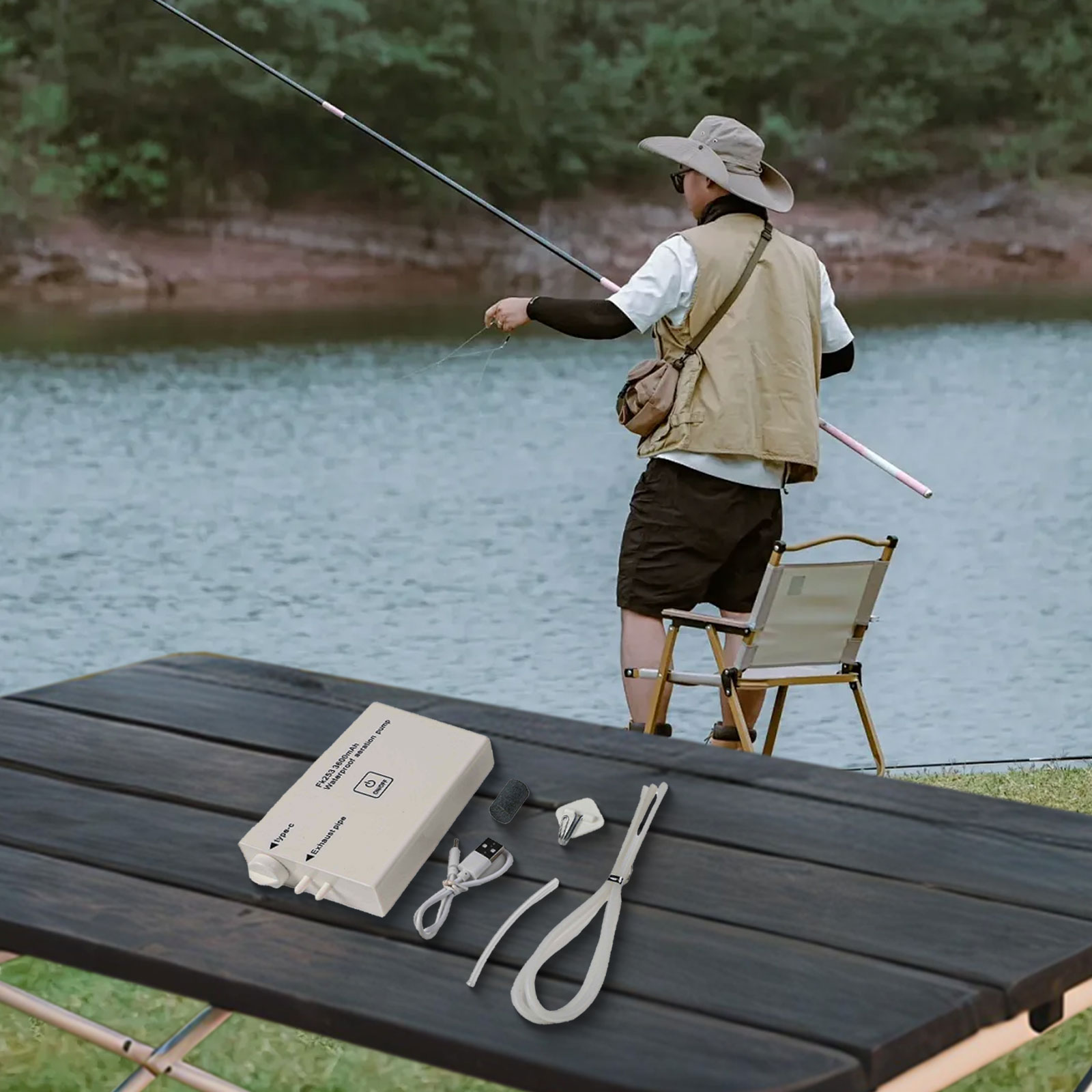 14*6*2.2cm Oxygen Pump Oxygen  - Fishing Equipment Brands recension och pris