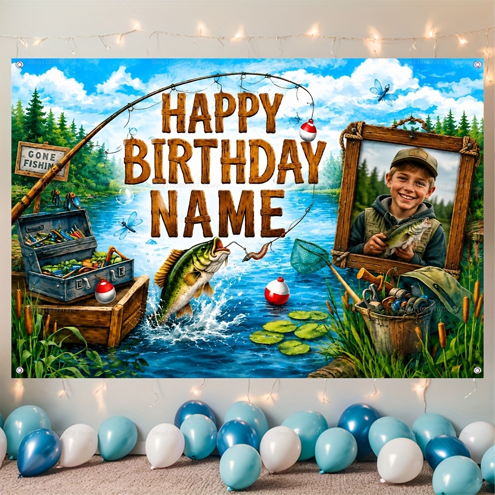 Custom Name Photo fishing-them - Fishing Equipment For Kids recension och pris
