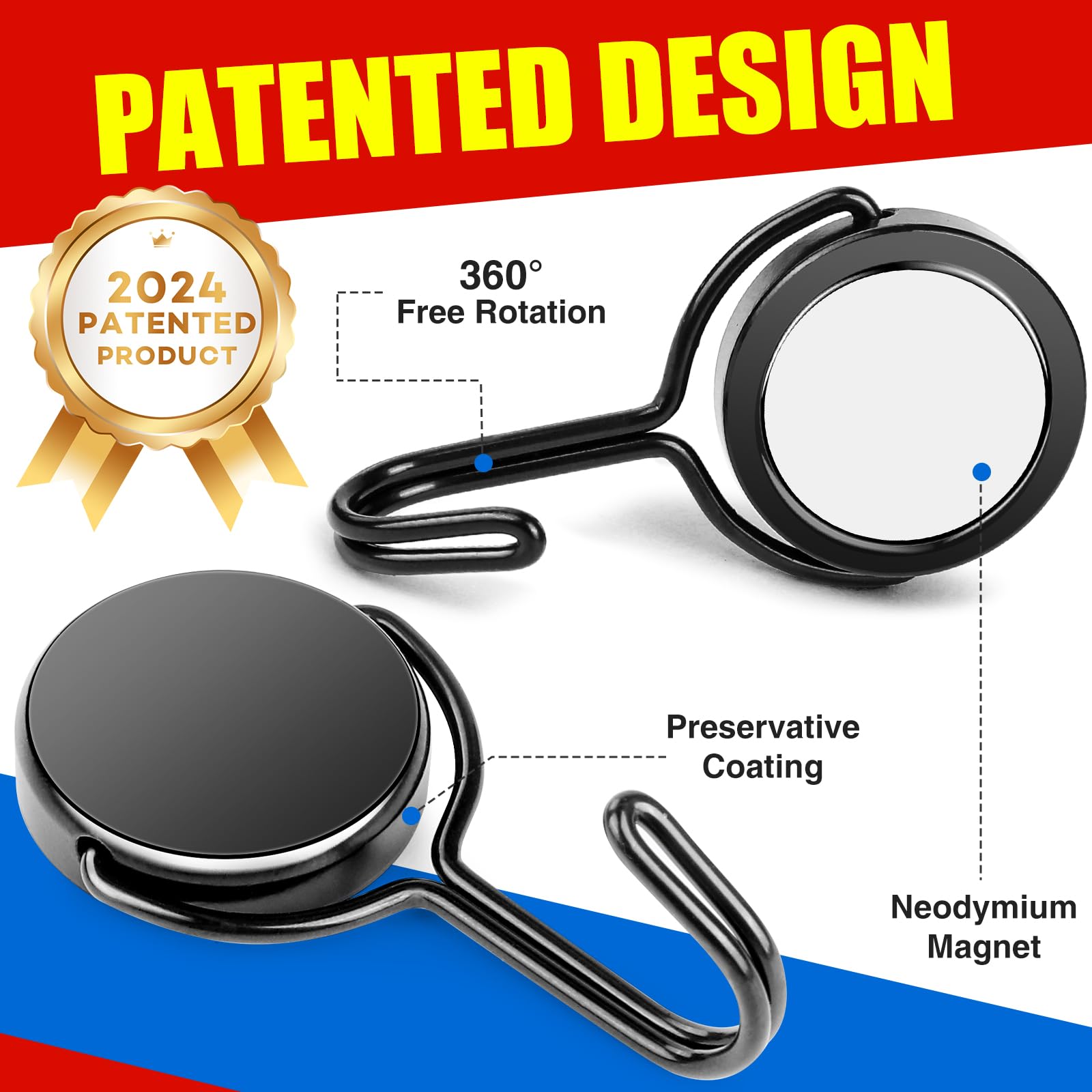 Magnetic Hooks Swivel Swing, 6 - Fishing Swivel Connector recension och pris