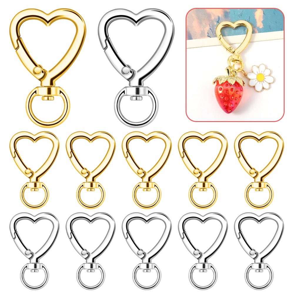 10pcs Metal Heart Lobster Claw - Fishing Swivel Connector recension och pris