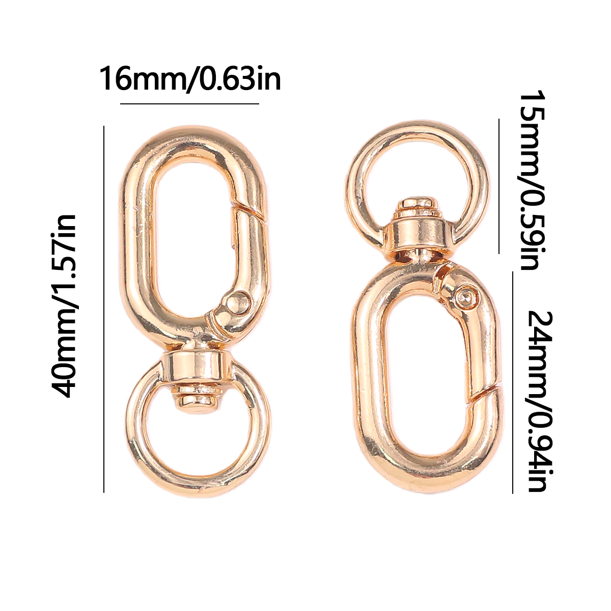 40x16mm Multicolor Alloy Oval  - Fishing Swivel Connector recension och pris