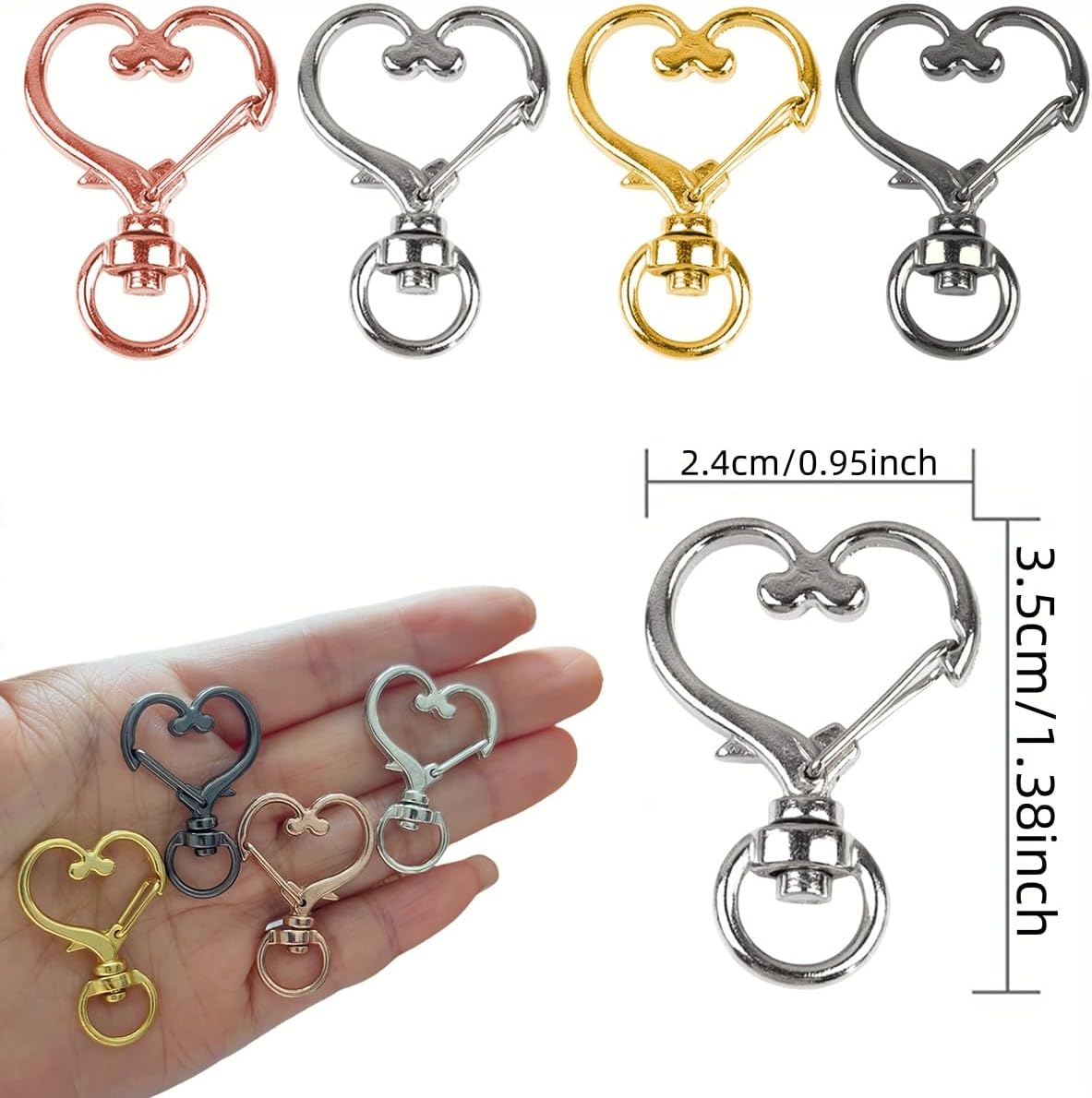 5/10/15/25/40/60Pcs Heart-Shap - Fishing Swivel Connector recension och pris