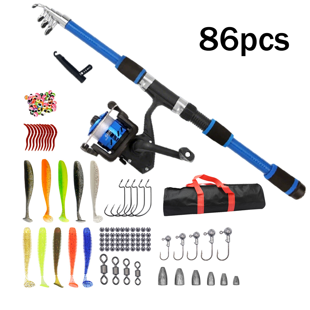 91/86Pcs Beginner Fishing Comb - Fishing Equipment For Kids recension och pris