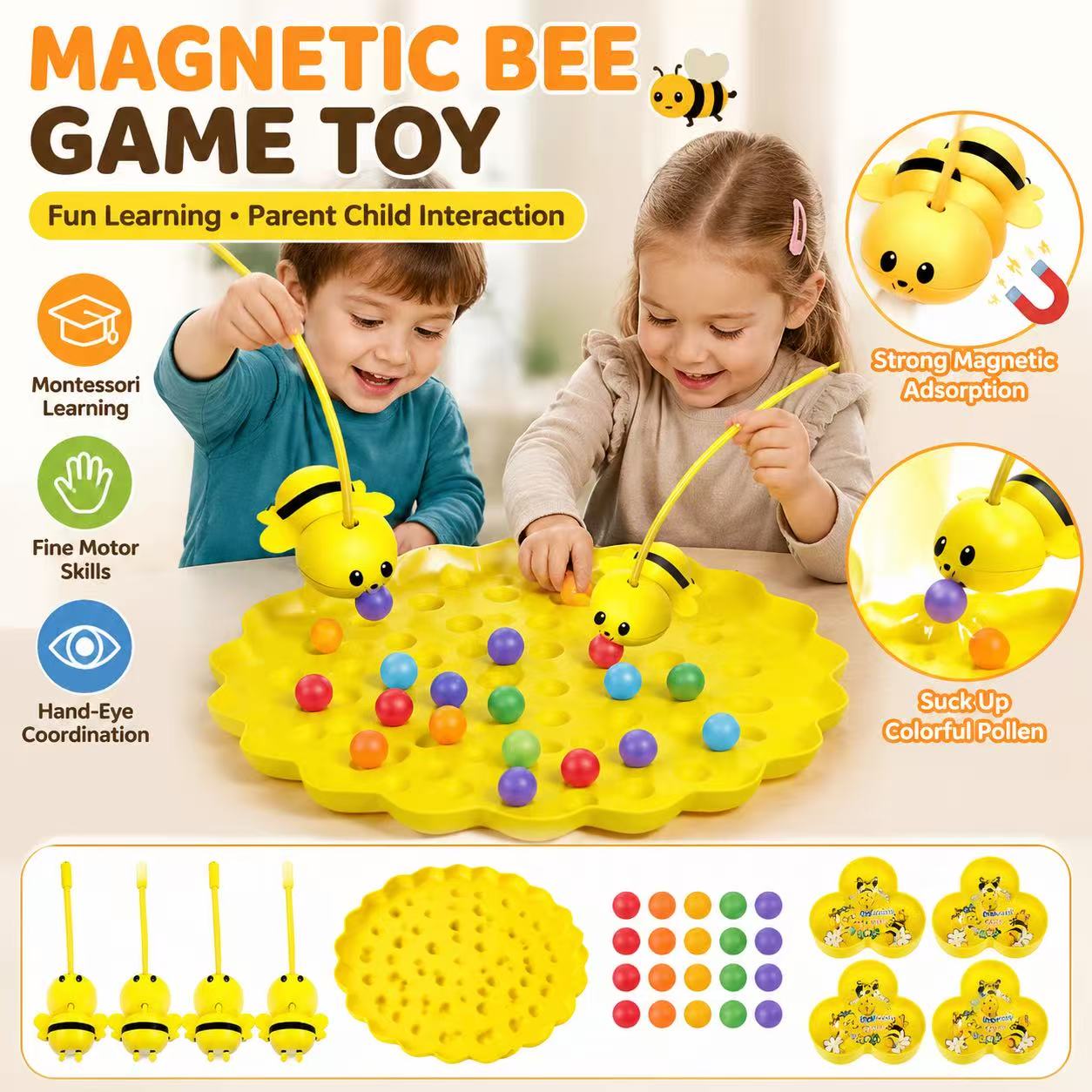 Cute Bee Honey Collecting Magn - Fishing Equipment For Kids recension och pris