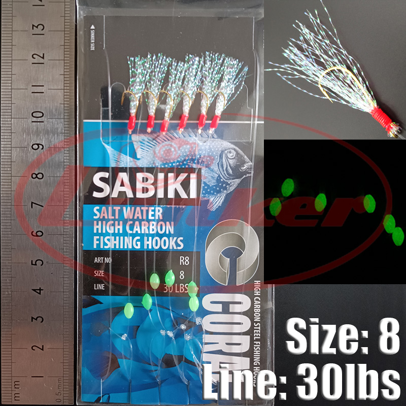 Lunker sabiki rig hooks lumino - Saltwater Fishing Hook recension och pris
