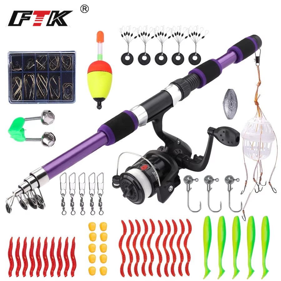 FTK 1.8M Portable Spinning Fis - Fishing Equipment For Kids recension och pris